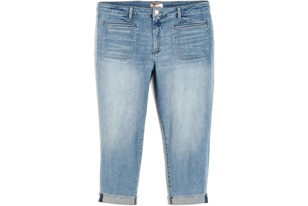 Джинсы KUT from the Kloth Amy Crop Straight Leg Roll Up