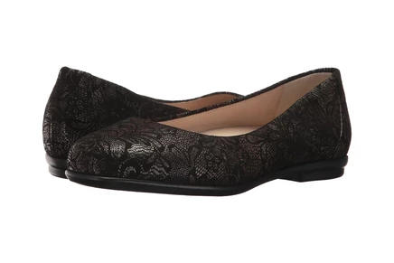 SAS Scenic Comfort Ballet Flat black lace