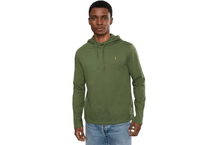 Мужская футболка‑худи Polo Ralph Lauren Jersey, оливковая