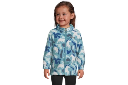 Columbia Kids Benton Springs II Printed Fleece (Toddler) vintage blue uniflauge