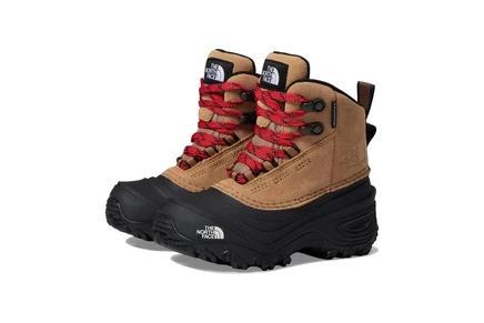 Ботинки The North Face Kids Chilkat V Lace WP (Toddler/Little Kid/Big Kid) almond butter/tnf black