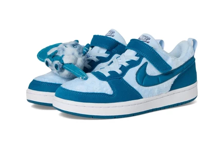 Nike Kids Court Borough Low Recraft (Little Kid) celestine blue/green abyss/white