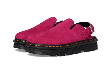 Унисекс сабо Dr Martens Zeb Zag Mule, замша, фуксия