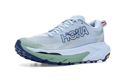 Женские кроссовки Hoka Mafate 5, голубо-зеленые