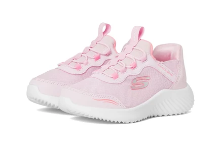 Женские кроссовки SKECHERS KIDS Skechers Hands Free Slip-Ins, Bounder - Simple Cute 303585L (Little Kid/Big Kid) light pink