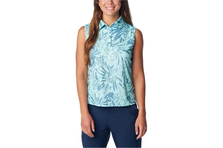 Женское поло Columbia Super Tidal Tee SL, сине-голубое