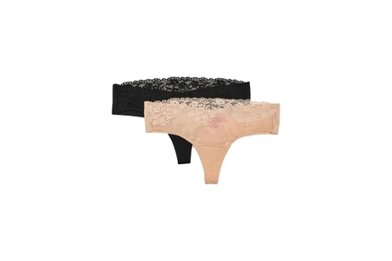 Женские стринги Commando Double Take Lace, 2 шт., разноцветные