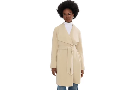 Пальто Lauren Ralph Lauren Crepe Belted Drape Front
