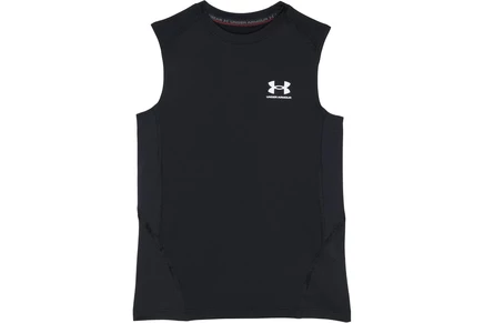 Майка для детей Under Armour Kids HeatGear Armour, черно-белая