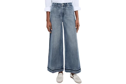 Джинсы Liverpool Los Angeles Petite Mid-rise Super Stride Wide Leg Jean With Shadow Cuff 28