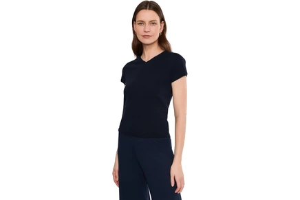 Свитер Vince High V-neck Short Sleeve