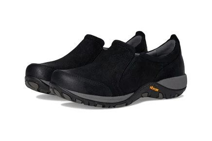 black waterproof burnished suede