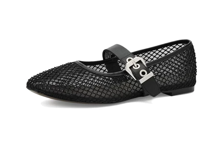 Женские балетки AllSaints Holly Mesh, черные
