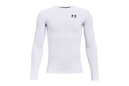 Детская термофутболка Under Armour Kids ColdGear Armour, бело-черная