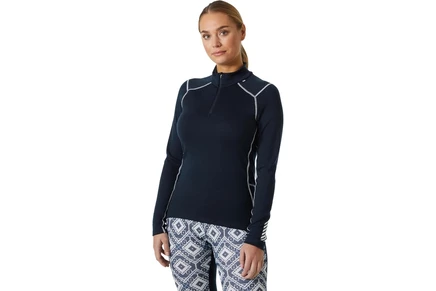 Женский свитер Helly Hansen Lifa Merino 1/2 Zip тёмно-синий