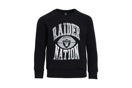 Толстовка Junk Food Clothing Kids NFL Las Vegas Raiders Hot Route Raglan Fleece (Little Kid/Big Kid)