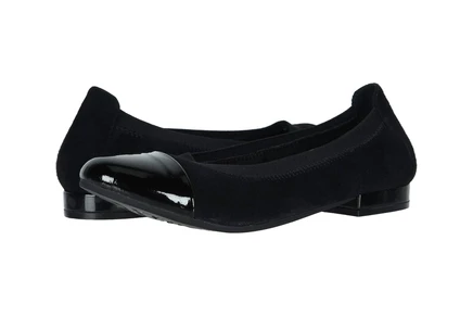 Женские балетки David Tate Nicole, черные замшевые/лаковые