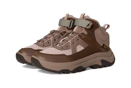 Женские треккинговые ботинки Teva Hurricane Daybreaker Mid RP, тёмно-махагоновые/пыльно-розовые