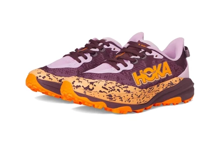 Hoka Kids Speedgoat 6 (Big Kid) flower nectar/neon tangerine