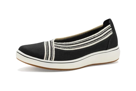 Женские балетки Clarks Breezesky Air, черные текстильные