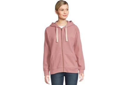 Женский свитшот L.L.Bean Birchwood Brushed Waffle Full Zip Hoodie