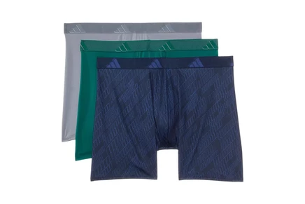 Мужские боксерки Adidas Athletic Fit 3 шт., серый/синий/зелёный