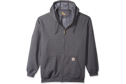 Мужское худи Carhartt Midweight на молнии, угольно-серое