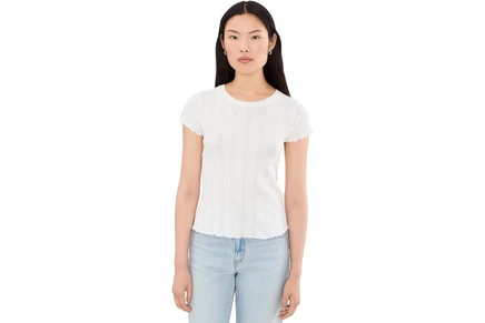 Топ NICZOE Pointelle Rib Georgia Tee