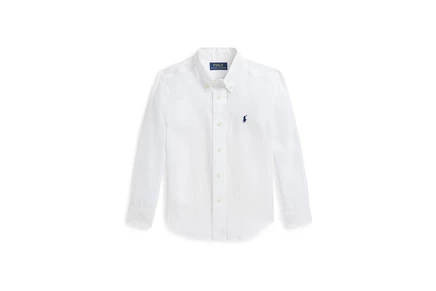 Детская льняная рубашка Polo Ralph Lauren Kids, белая