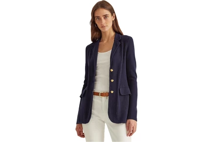 Lauren Ralph Lauren Knit Sweater Blazer lauren navy