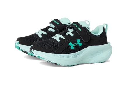 Детские кроссовки Under Armour Kids Charged Assert 11, черные/мятно-зеленые