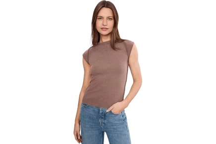 Женская футболка free people ever had tee, коричневая