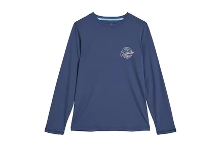 Детский лонгслив Chubbies Kids The Night Never Sleeps, темно‑синий