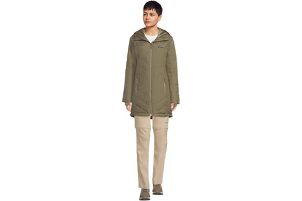 Columbia Heavenly Long Hooded Jacket stone green