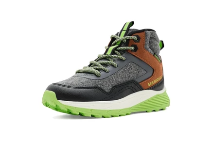 Merrell Kids S Nova Peak Mid (Little Kid/Big Kid) grey/black