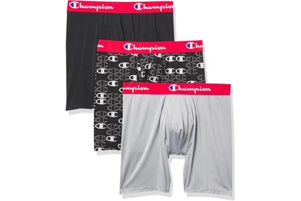 Мужские боксеры Champion, 3 шт., черные и серые