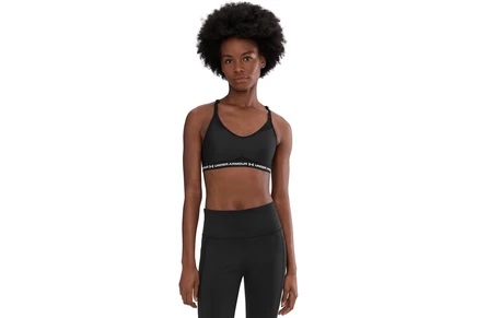 Женский спортивный бюстгальтер Under Armour Crossback, черно-белый