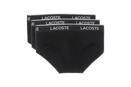 Мужские брифы Lacoste Cotton Stretch, 3 шт., черные