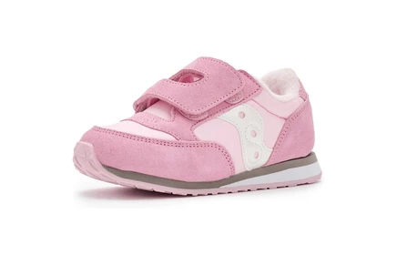 Детские кроссовки Saucony Kids Jazz на липучке, розовые