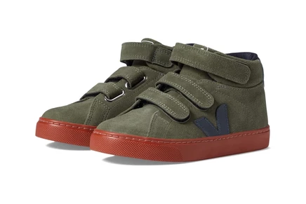 VEJA Kids Small Esplar Mid Suede (Little Kid/Big Kid) mud/nautico/rust/sole