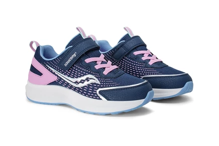 Детские кроссовки saucony kids cohesion fst, сине-розовые