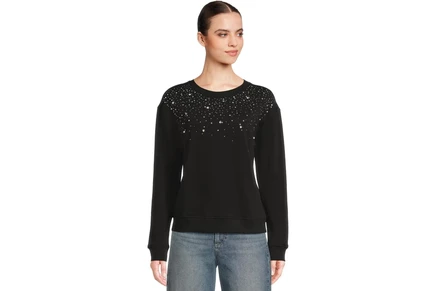 Женский свитшот Elliott Lauren Drop Shoulder Sweatshirt With Crystal Details