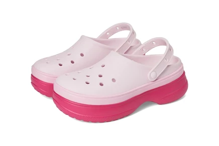 Унисекс сабо Crocs Classic Stacked Platform, розовые