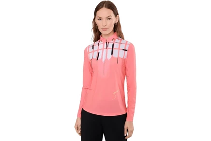 Jamie Sadock Sunsense Blocks Long Sleeve Quarter Zip orange