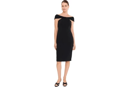 Платье Lauren Ralph Lauren Twist-Front Crepe Cocktail Dress
