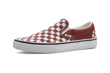 Унисекс слипоны Vans Classic Slip-On, шахматный ржаво-бронзовый