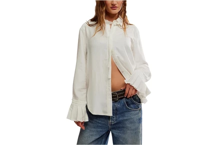 Женская блузка Free People Mary Lou Silky, айвори