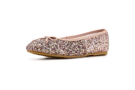 Детские балетки L'Amour Kids Victoria с глиттером, розовые
