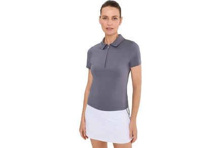 TravisMathew Moveknit Private Lesson Short Sleeve Polo blackened pearl