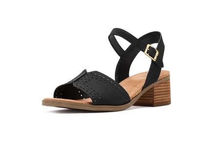 Женские туфли на каблуке TOMS Eloise кожаные, черные